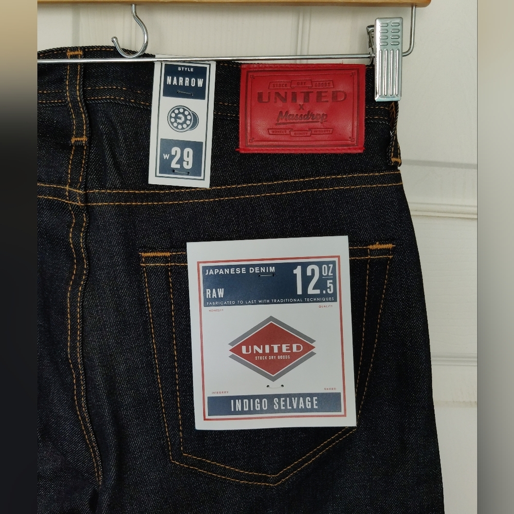 United Stock Dry Goods Men's Size 29 Selvedge Denim Jeans - Picture 3 of 6
